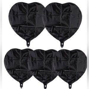 🆕 Black heart shaped foil balloons
